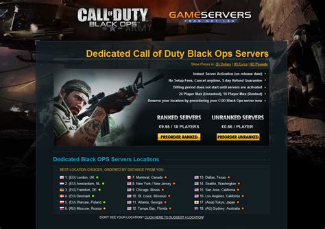 call of duty black ops server